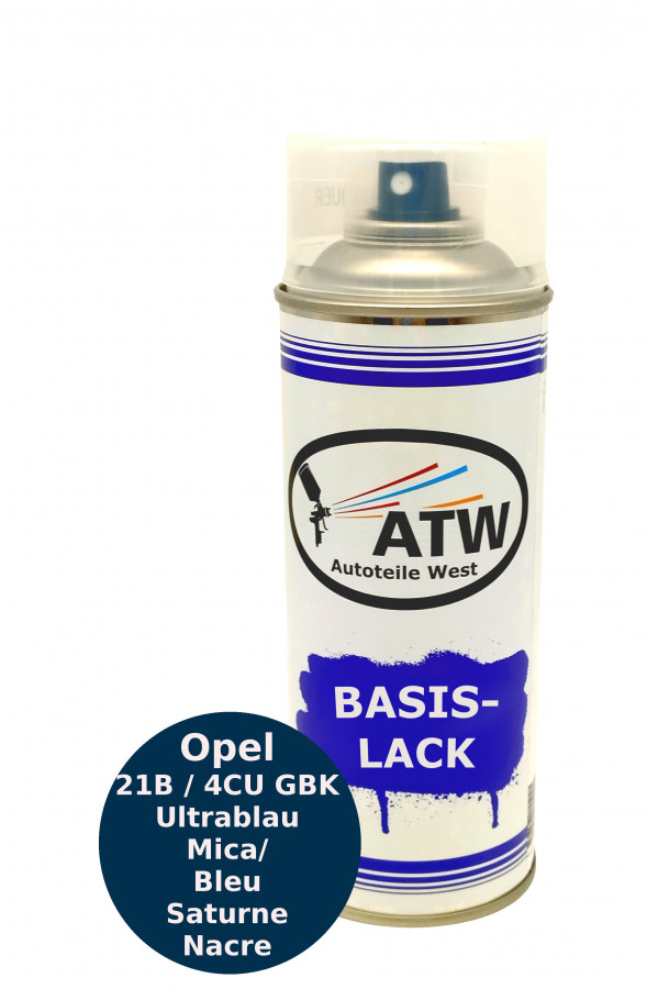 Autolack für Opel 21B / 4CU GBK Ultrablau Mica / Bleu Saturne Nacre